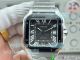 BV Factory 11 Clone Cartier Santos de Cartier Black Dial Stainless Steel Swiss 9015 Watch (4)_th.jpg